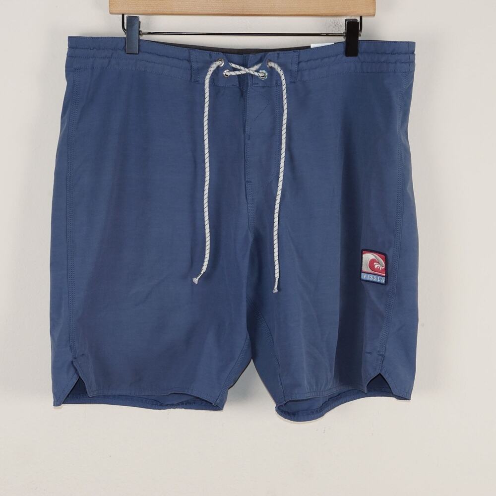 Vissla Solid Sets Blue Boardshorts Swim Mens Sz 36